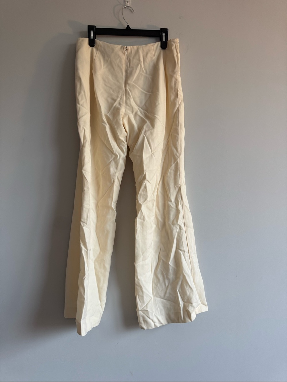 Vintage Ralph Lauren Black Label Wool Wide Leg Butter Cream Ivory Lined Pants - Picture 2 of 8